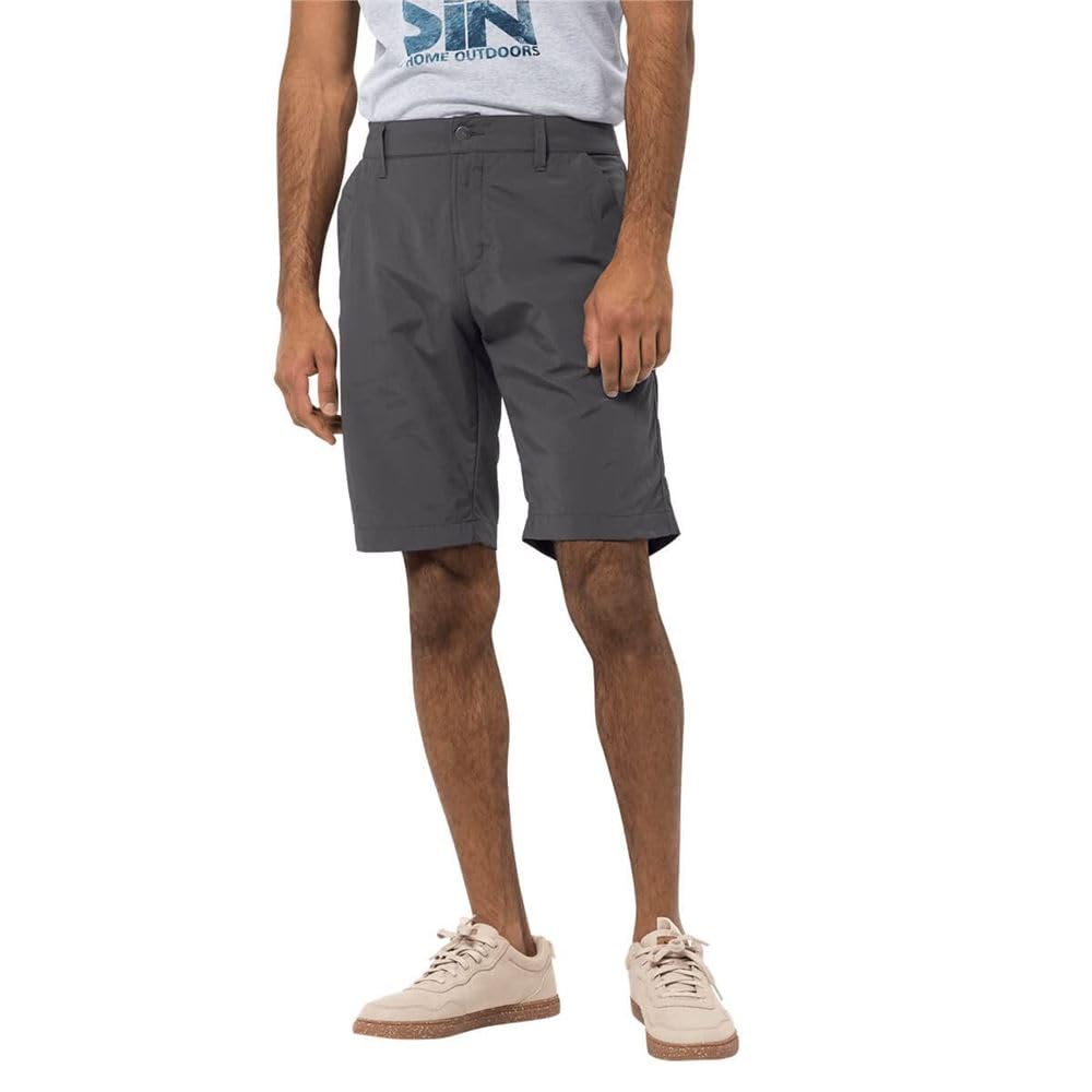 Jack Wolfskin Herren Desert Valley Shorts Men Schnelltrocknende Kurze Wanderhose XS Asphalt, XS Asph