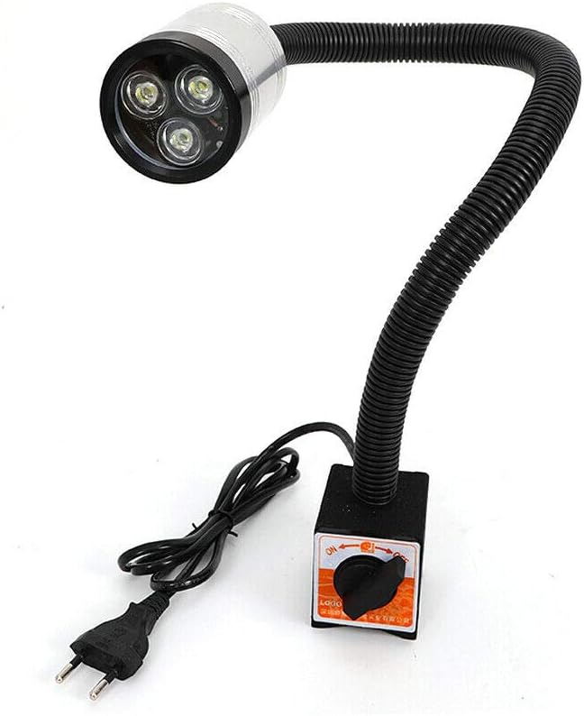 Maschinenlampe mit Magnetfuss, 6W CNC Drehmaschine Magnetische Schwanenhals LED Arbeitsleuchte Flexi