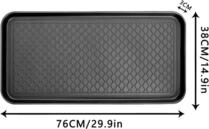 3 Stück Schuhabtropfschale Schuhmatte Ablage,Schuhablage Schuhabtropfschale,Schuhwanne 76x38x3cm Mit