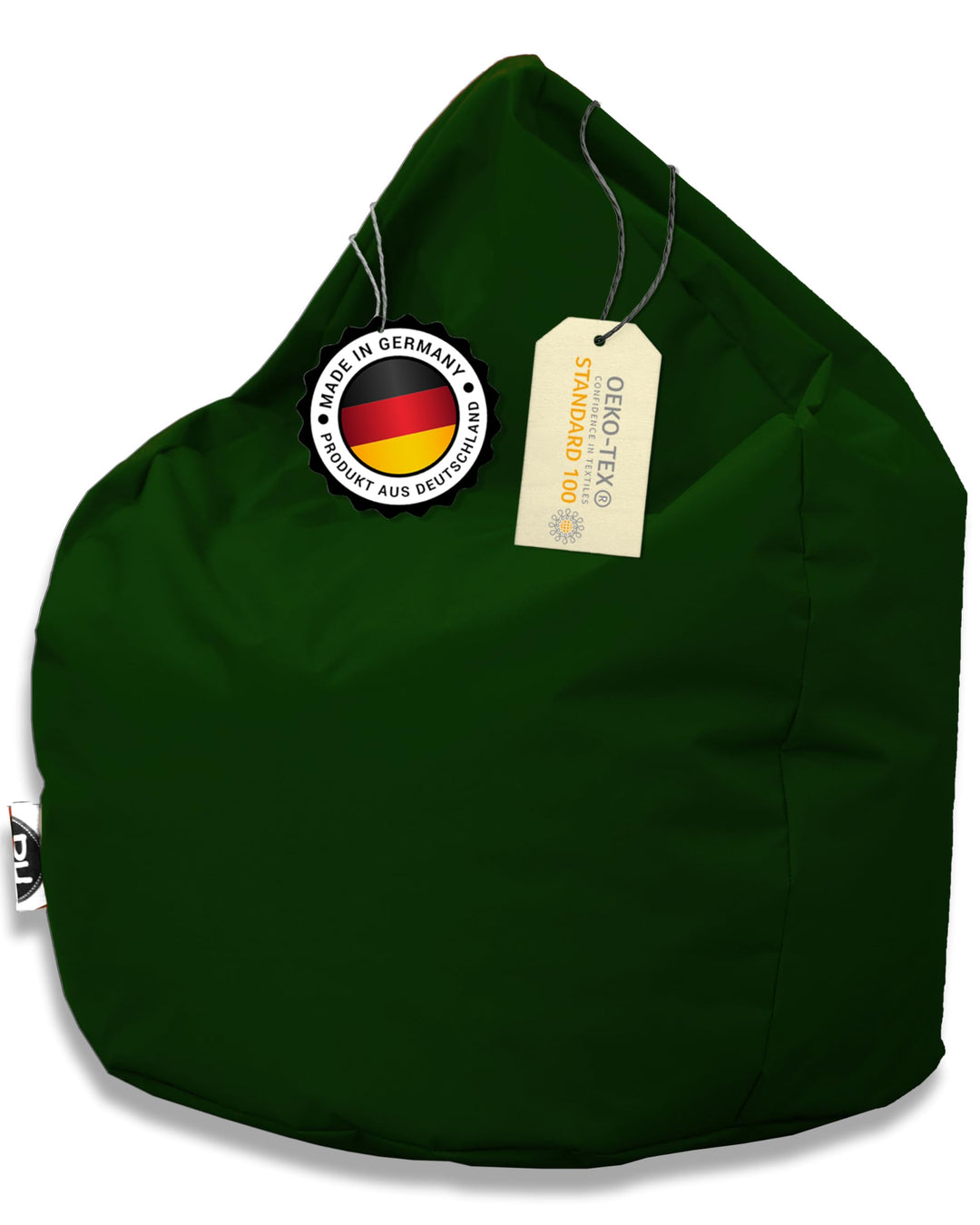 PATCH HOME Patchhome Sitzsack Tropfenform mit Reissverschluss Nachfüllbar - für In &amp; Outdoor - mit S