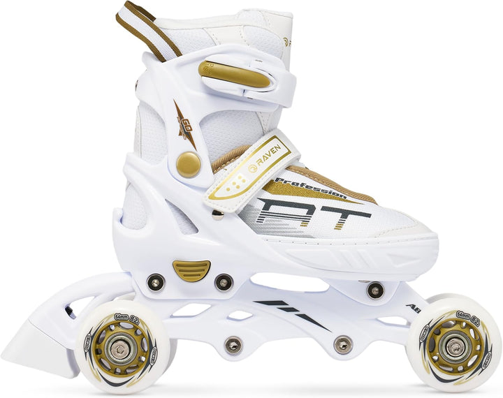 RAVEN Profession 4in1 Inlineskates Triskates Rollschuhe Schlittschuhe Inliner für Kinder und Erwachs