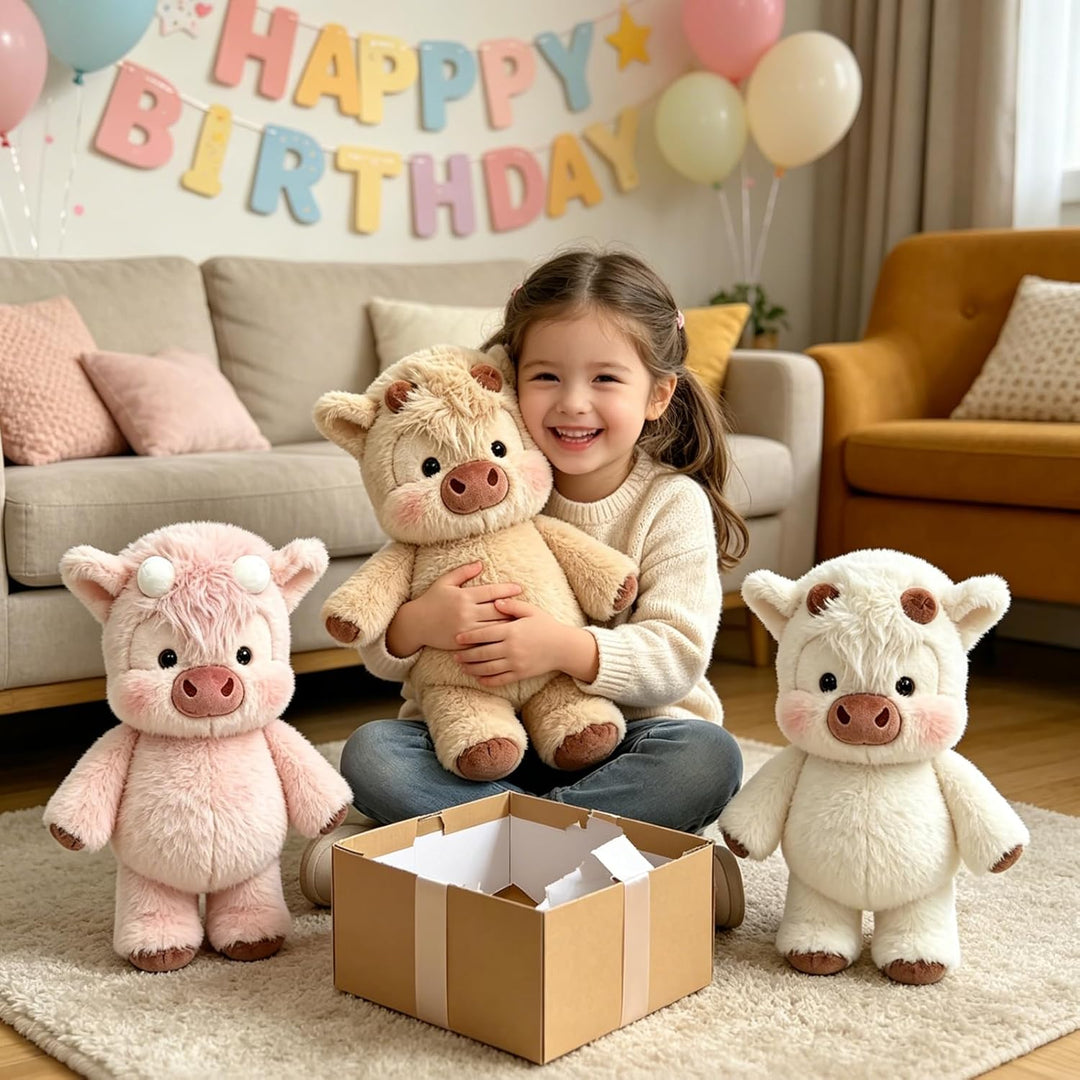 45CM Running Plushies, Kuh Kuscheltier Running Cow Plüschtier, Zoomie Running Plush Cow Stofftier, N