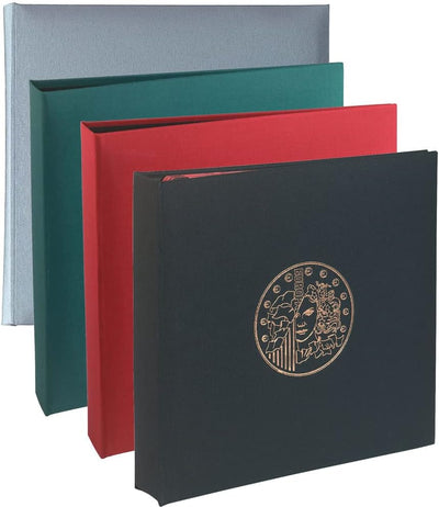 Exacompta 96105E Premium Münzalbum Numismatik mit 5 Seiten für je 43 Münzen in 20, 25 und 30mm, getr