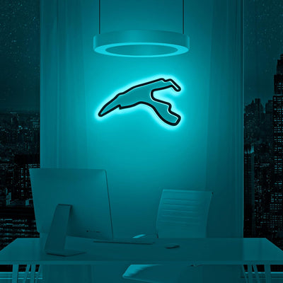 Holzskulptur Deko mit LED – Rennstrecke von Spa Francorchamps, 3D Nachtlicht, 46 cm Breite, Geschenk