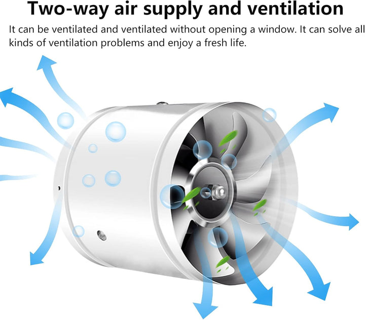Axialer Rohrventilator Ø200mm, Abluftventilator Ø200mm Zuluft/Abluft, 25W Für Bad, WC, Küche, Gewäch