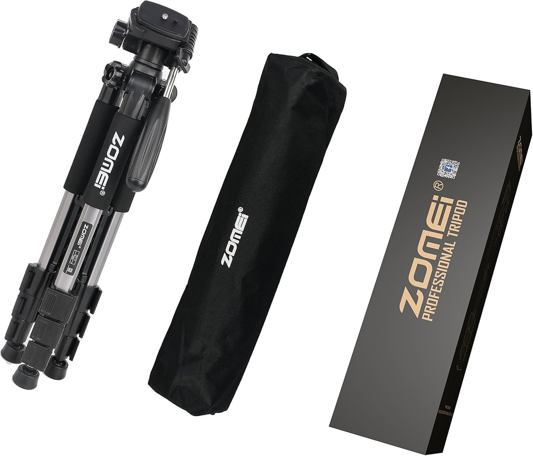 ZOMEI Q111 Kamerastativ Handy Stativ, Aluminiumlegierung Reisestativ Leichtes Kamera-Dreibeinstativ