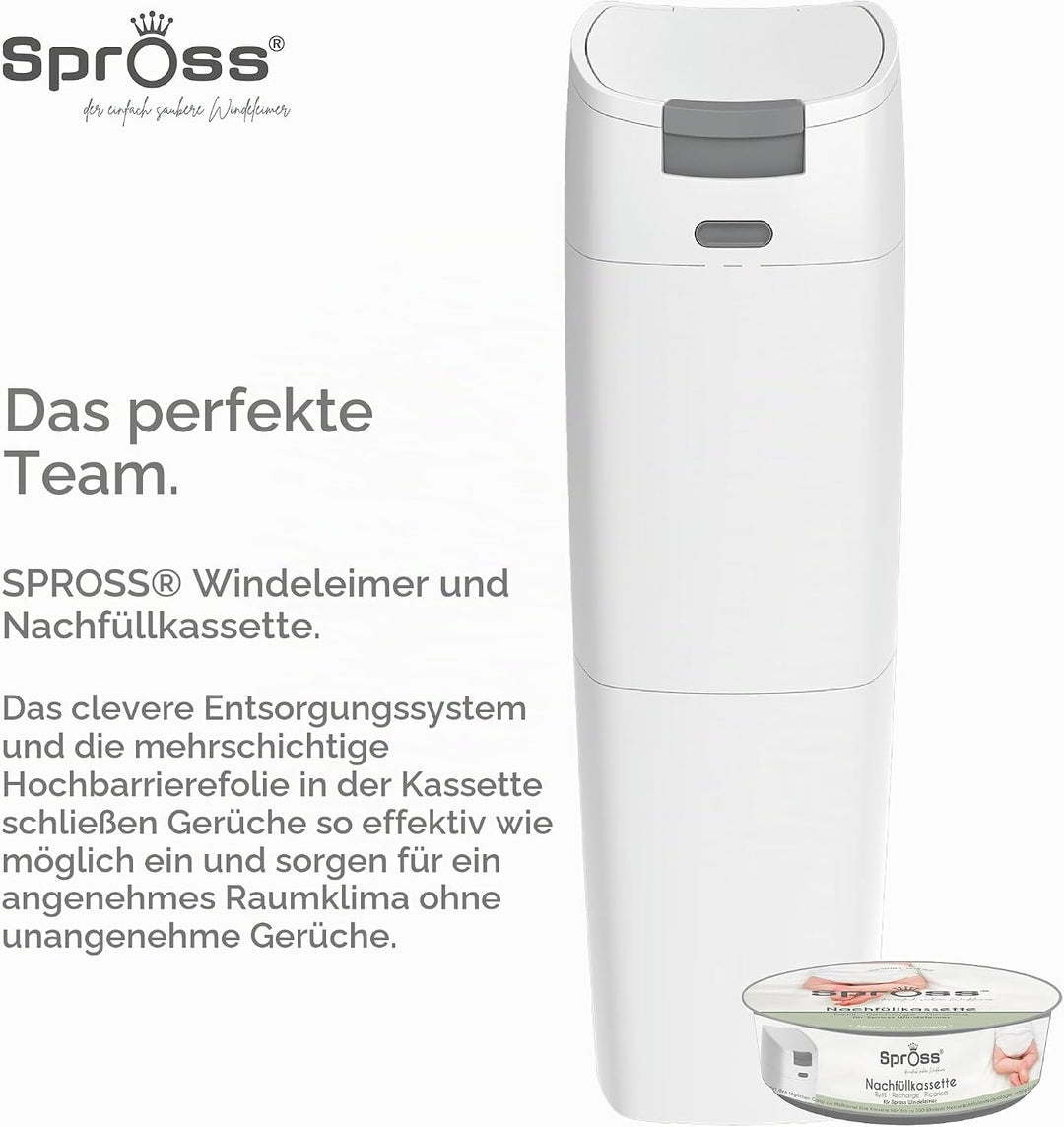 Nachfüllkassetten für Spross Windeleimer - 5 Stück - Schützt vor unangenehmen Geruch