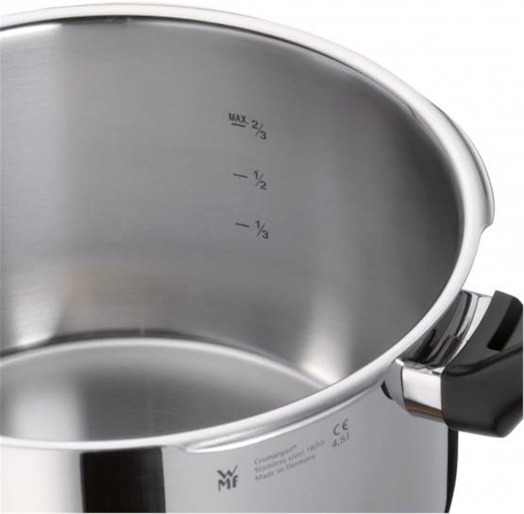 WMF Perfect Schnellkochtopf Set Induktion 2-teilig, Dampfkochtopf 6,5l + 3l, Cromargan Edelstahl pol