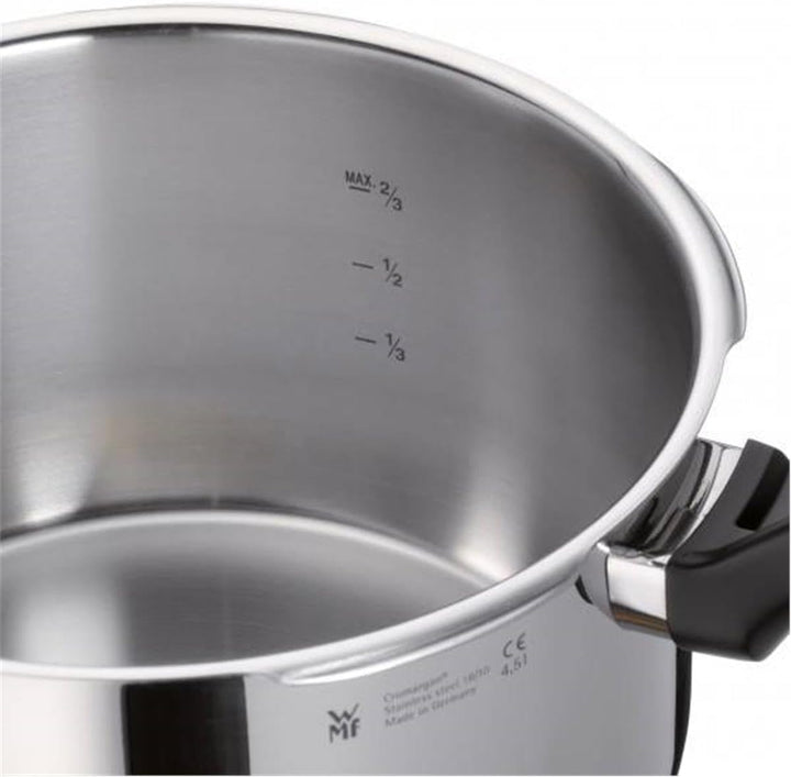 WMF Perfect Schnellkochtopf Set Induktion 2-teilig, Dampfkochtopf 6,5l + 3l, Cromargan Edelstahl pol