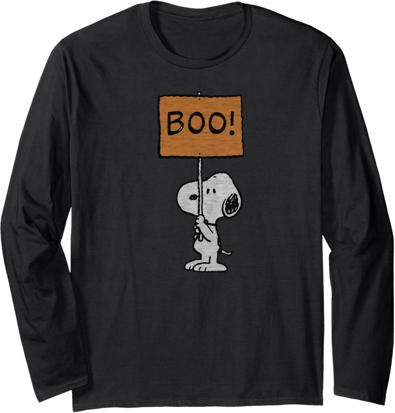 Peanuts Halloween Snoopy Boo Zeichen Langarmshirt