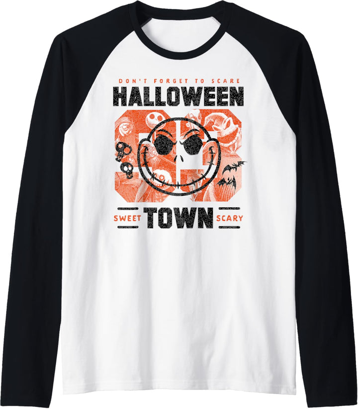 Nightmare Before Christmas Halloween Town Jack Silhouette Raglan