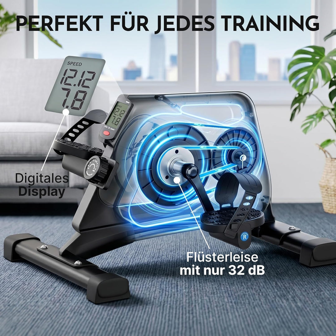 NEOLYMP Pedaltrainer für Zuhause TÜV geprüft – gelenkschonender Beintrainer im Sitzen für Senioren,