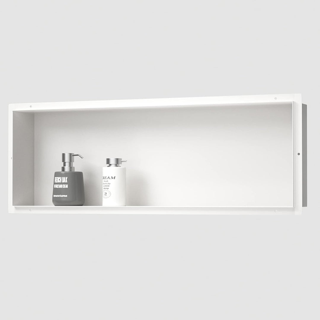 Bernkot Edelstahl Duschnische Weiss 304 Edelstahl Wandnische 90 x 30 x 10 cm Keine Fliese erforderli