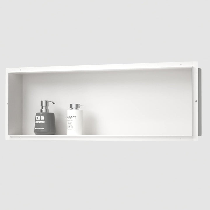 Bernkot Edelstahl Duschnische Weiss 304 Edelstahl Wandnische 90 x 30 x 10 cm Keine Fliese erforderli