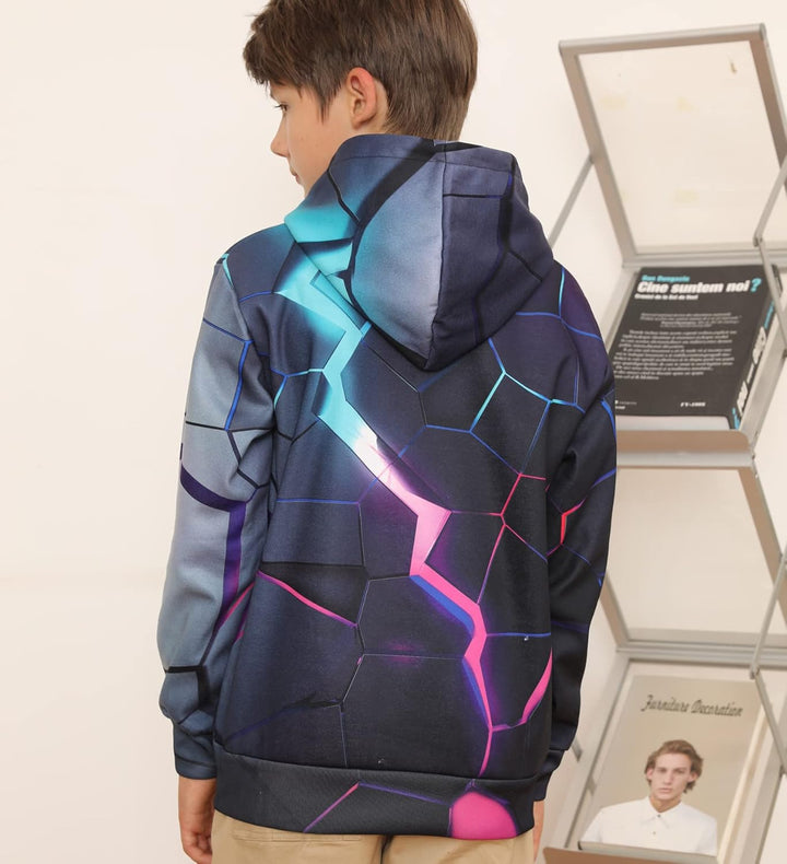AIDEAONE Jungen Mädchen 3D Hoodie Kapuzenpullover Sweatshirt Mit Kapuze Neu C31 14-16 Jahre, Neu C31