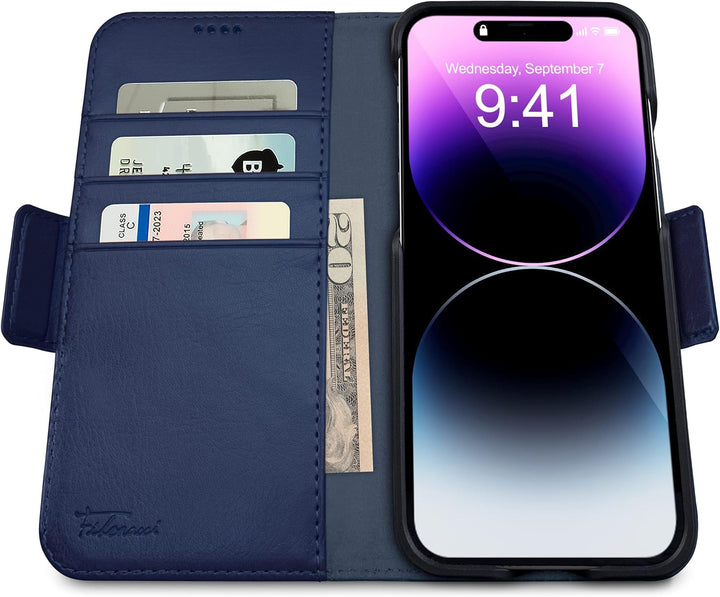Dreem Fibonacci iPhone 14 Pro Max Brieftaschen-Etui / 2-in-1 stossfestes Etui und abnehmbares Folio