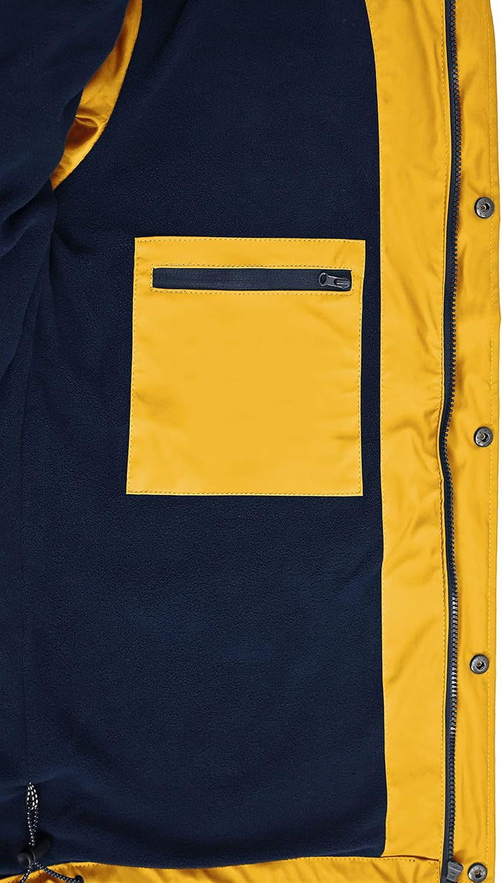 MADSea Herren Regenjacke Friesennerz warm mit Fleece gefüttert S Gelb, S Gelb