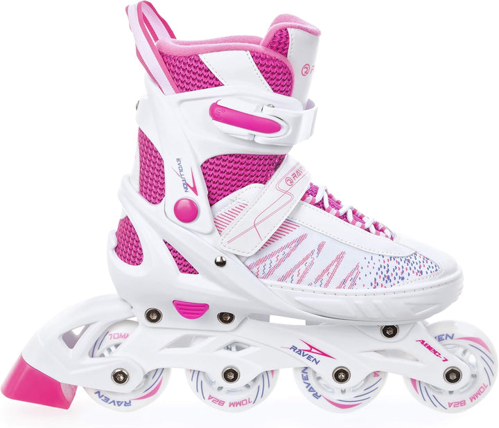 RAVEN 4in1 Inline Skates Triskates Rollschuhe Schlittschuhe Inliner LED Räder für Kinder Mädchen ver