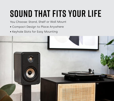 Polk Audio Signature Elite ES10 hochauflösende Surroundlautsprecher fürs Heimkino, Stereo Lautsprech