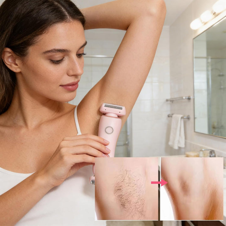 Boulina Rasierer Damen, Glisse Pro Haarentferner Boulina, Damen Rasierer Intimzone, Sanfte Haarentfe