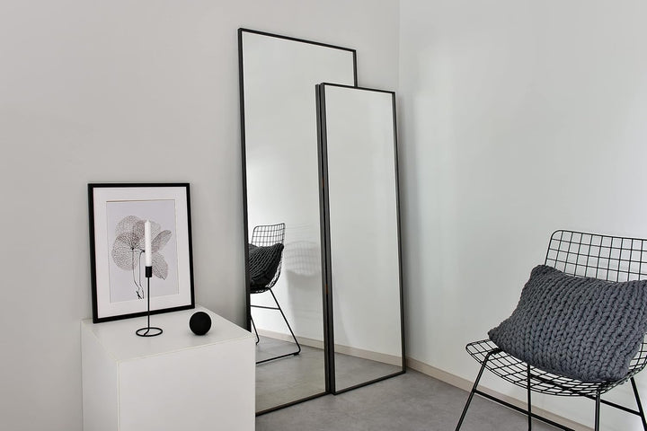 nielsen HOME Wandspiegel, 50 x 150 cm, Aluminium, Schwarz matt, Ganzkörperspiegel für alle Wohnberei