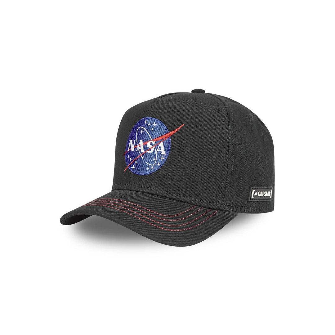 Tracker Kappe Herren 100% Baumwolle, Cap Herren, Nasa-Logo, Empfindliche Haut, Schwarz, Einheitsgrös