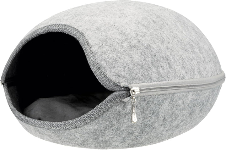 Trixie 36316 Kuschelhöhle Luna, Filz, 40 × 24 × 46 cm, hellgrau