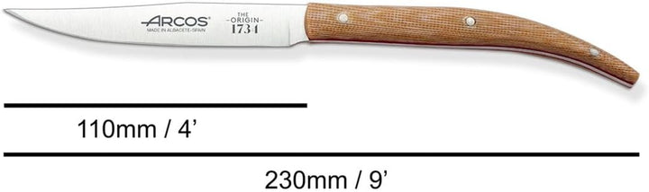 Arcos Table Messer - Steakmesser Tafelmesser - Klinge Nitrum Edelstahl 110 mm - HandGriff ABS Micart