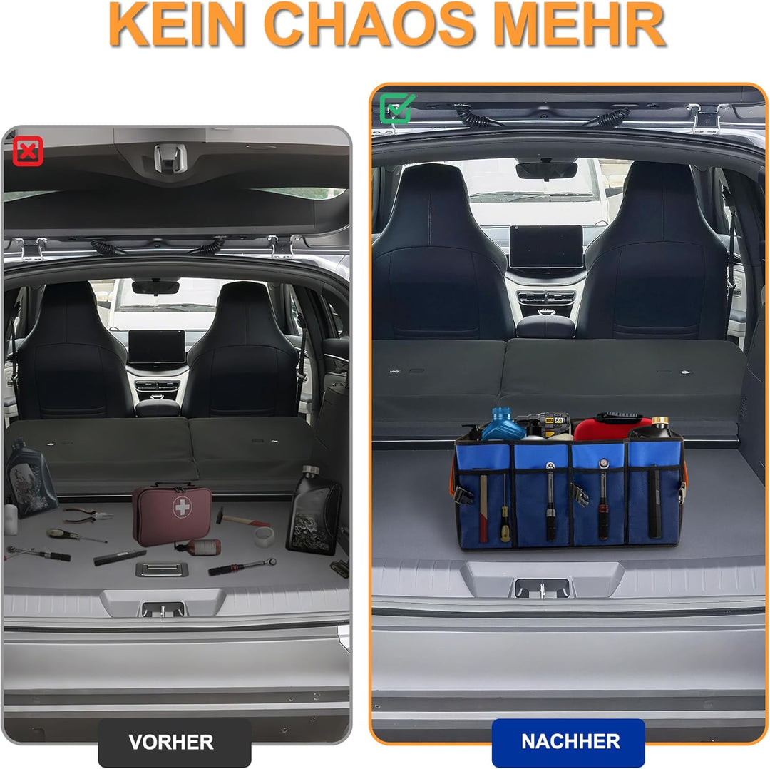 Generisch Premium Auto Kofferraumtasche, Praktisch 600D Oxfordstoff Kofferraum Organizer, Wasserdich