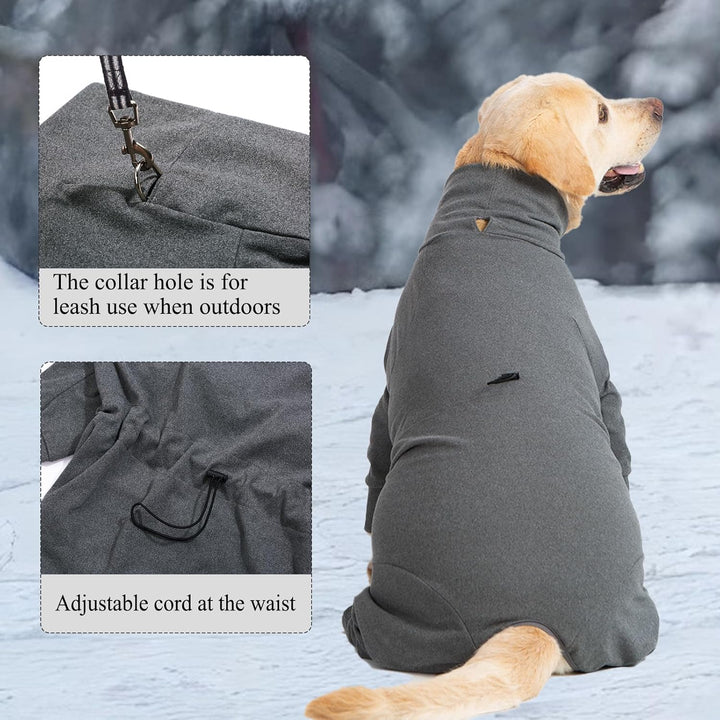 Hundepullover Fleece Hundemantel mit Beinen Grosse Mittelgrosse Hunde Fleecejacke Wintermantel Hund