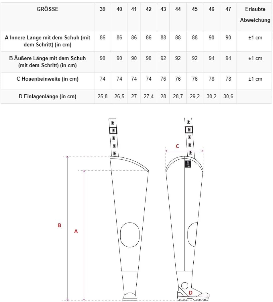 angelservice24 Watstiefel Material ist kältebeständig bis -50ºC 41 EU