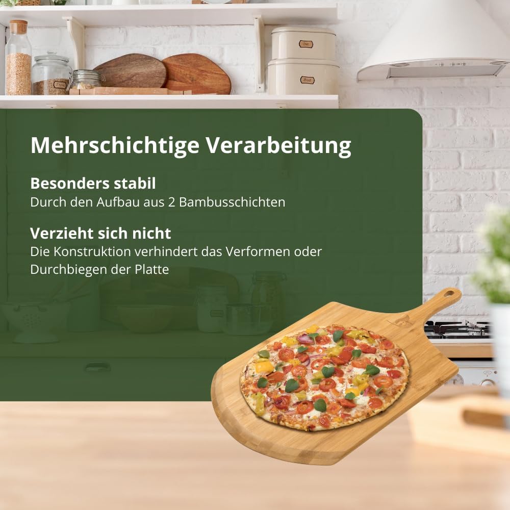 HeRo24 4 Stück Pizzaschieber Pizzateller