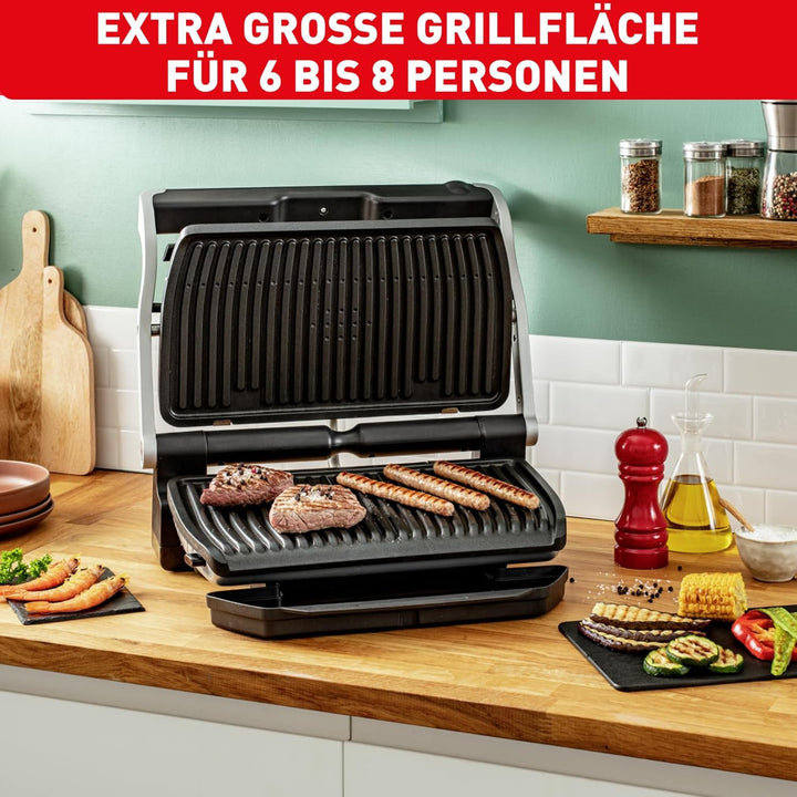 Tefal OptiGrill XL GC722D Kontaktgrill | XL-Grillfläche | Zusätzlichen Temperaturstufen | Automatisc