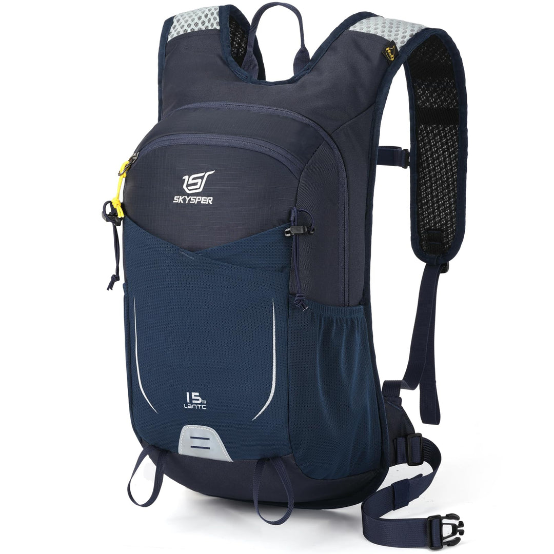 SKYSPER Wanderrucksack 15L Leichter Rucksack Wandern kleiner Trekkingsrucksack Atmungsaktiver Tagesr