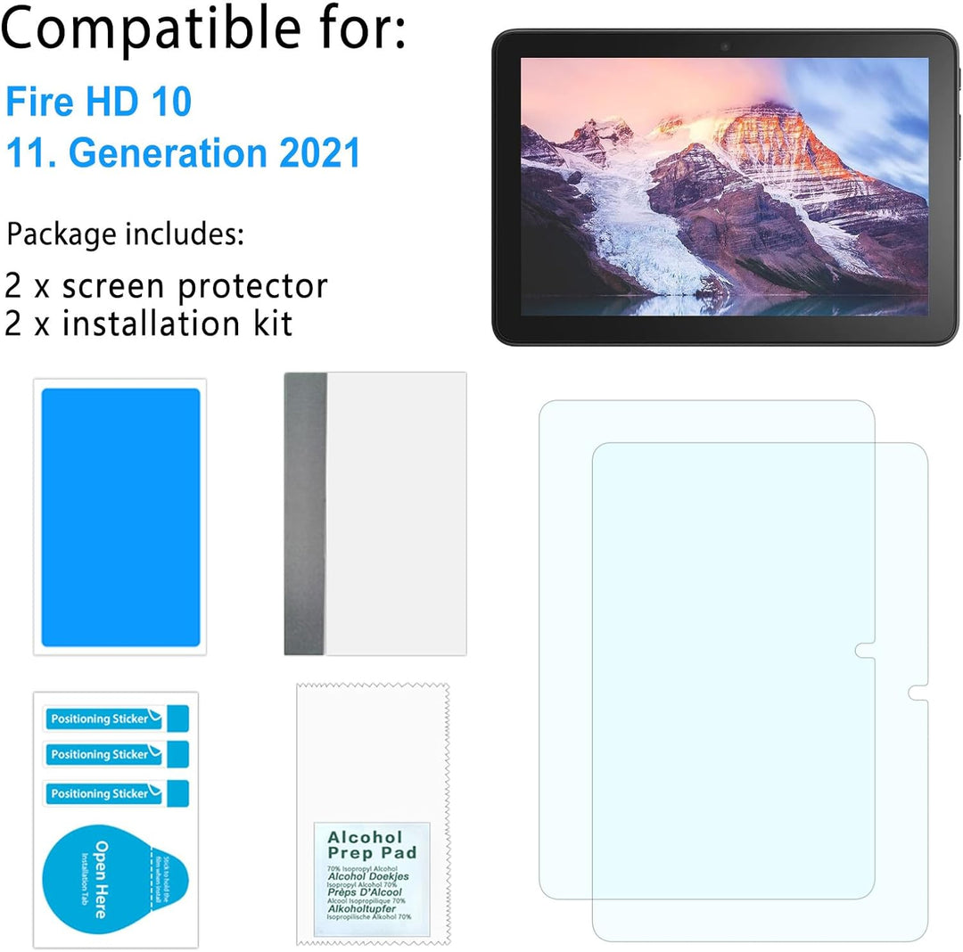 PYS Anti Blaulicht Schutzfolie für Fire HD 10/10 Kids Tablet Anti Glare Kratzfest Blaulichtblock um