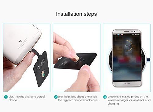 Nillkin Qi Empfänger USB C, Typ C Wireless Ladegerät Empfänger, Wireless Charging Receiver, Qi Wirel