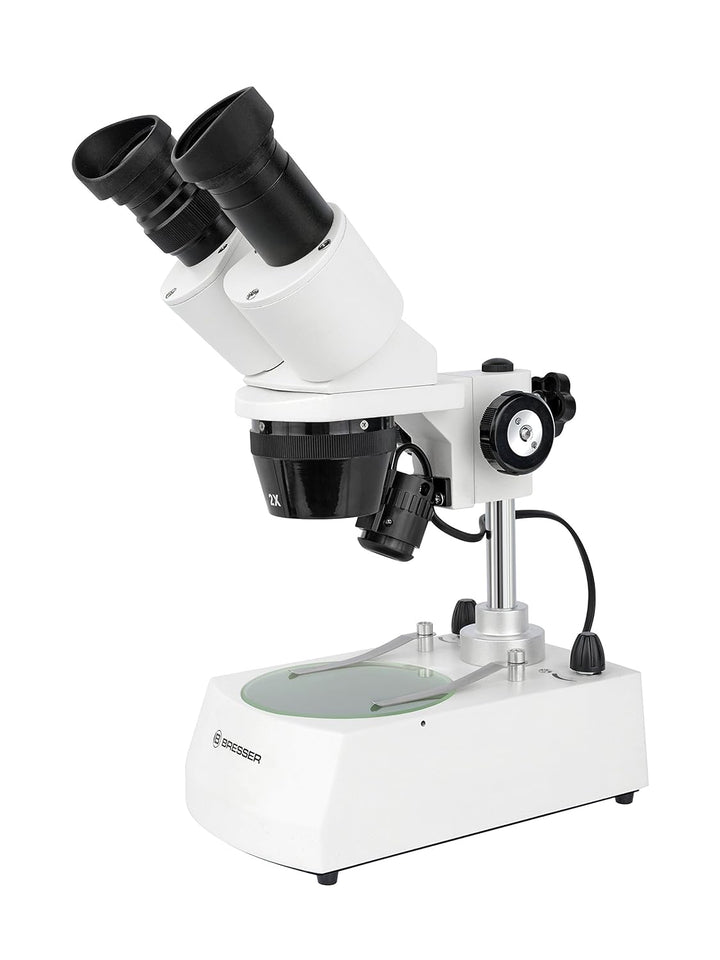 Bresser 3D Stereo Auflicht- Durchlicht Mikroskop Erudit ICD 20x und 40x Vergrösserung, LED Beleuchtu