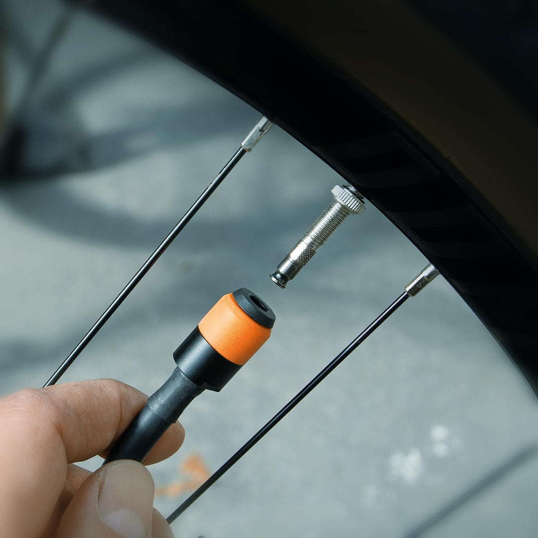 SKS GERMANY Airflex Explorer CLIK TEC Minipumpe | Fahrradpumpe für das CLIK VALVE-System, ausziehbar