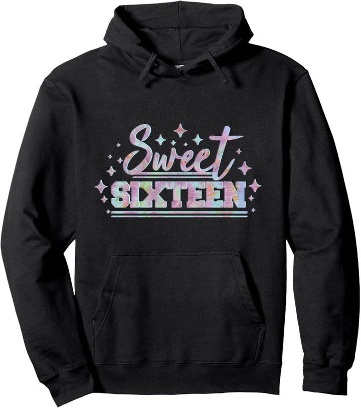 Sweet Sixteen Birthday Teenager Geschenk Pastell Tie Dye Pullover Hoodie
