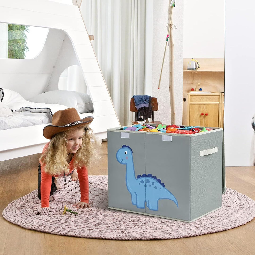 DIMJ Aufbewahrungsbox Kinder Spielzeugkiste - Aufbewahrungsbox Stoff Faltbox, Boxen Aufbewahrung Auf