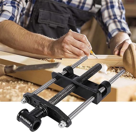 uyoyous Holzschraubstock 7"/180mm, Schraubstock Vorderzange Rostschutz, Hobelbank Arbeitstisch Spann