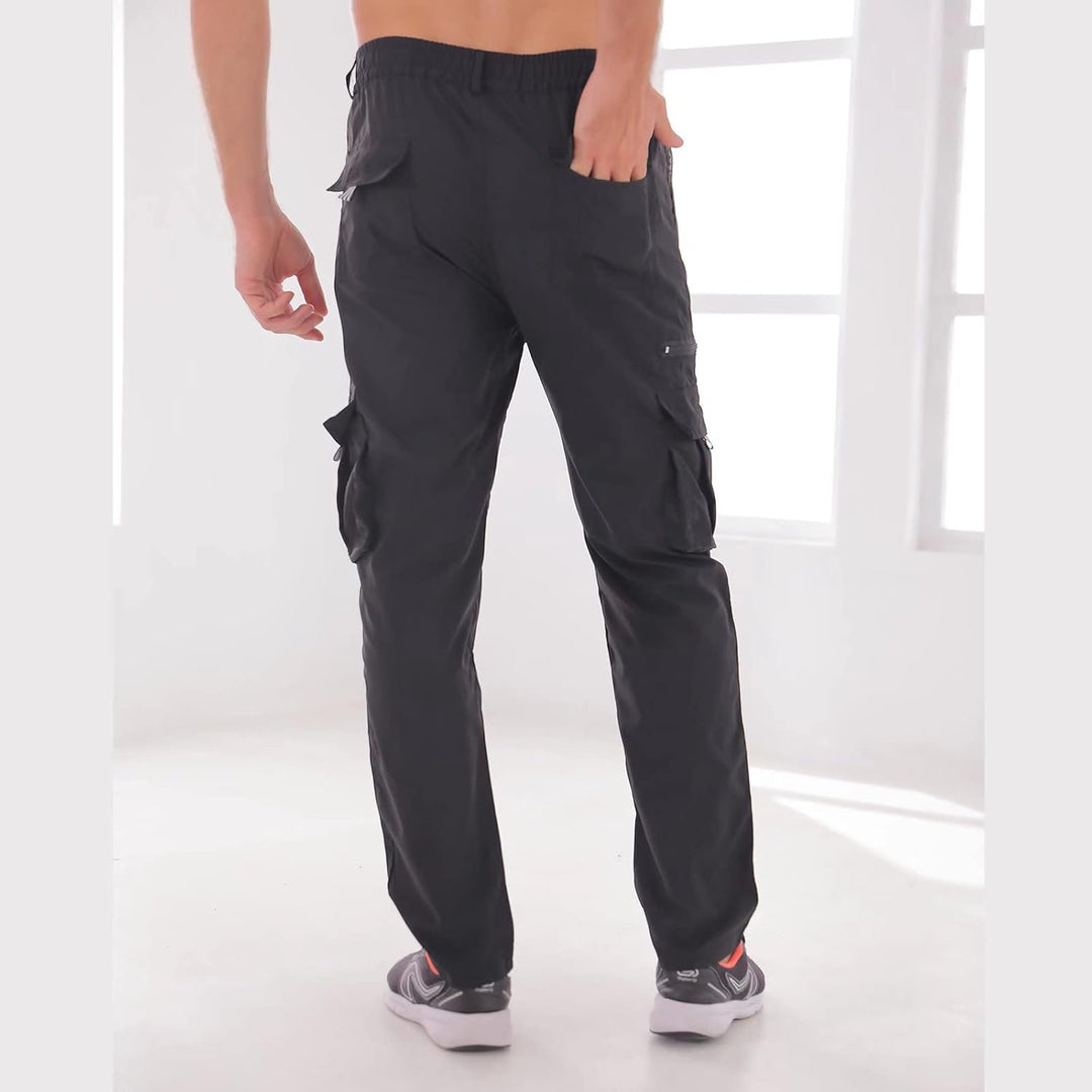 Herren-Cargohose, leicht, taktische Hose, Wandern, Jogger, klassische Passform, mehrere Taschen XXL