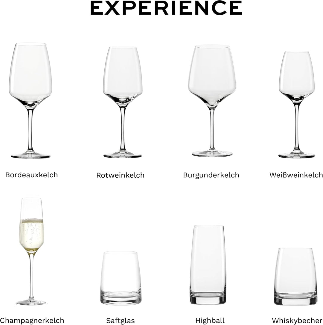 Stölzle Lausitz Sektgläser Experience 190 ml I Schaumweingläser 6er Set Kristallglas I Sektkelche sp