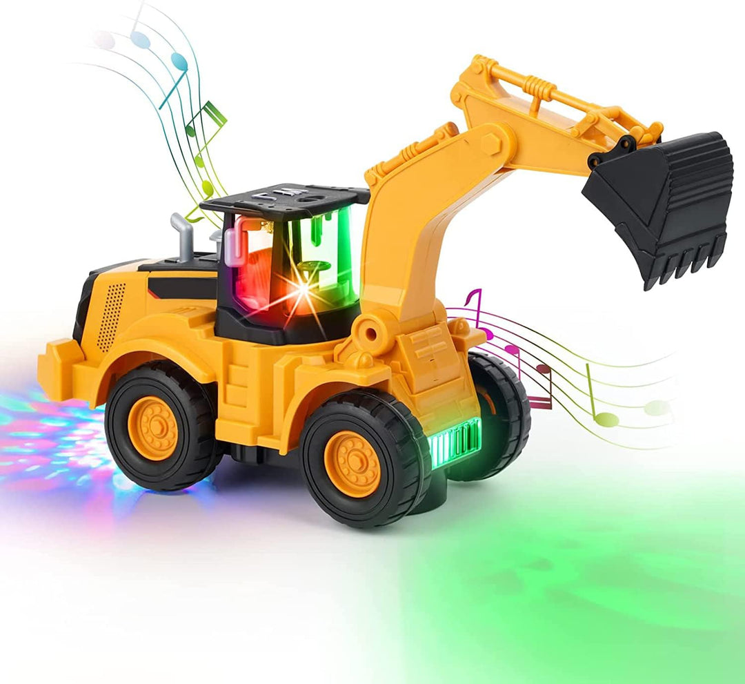 Bagger Spielzeug, Automatisches Gehen mit Sound und Licht Fahrzeug Baustellenfahrzeuge, Auto Kinders