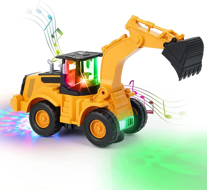 Bagger Spielzeug, Automatisches Gehen mit Sound und Licht Fahrzeug Baustellenfahrzeuge, Auto Kinders