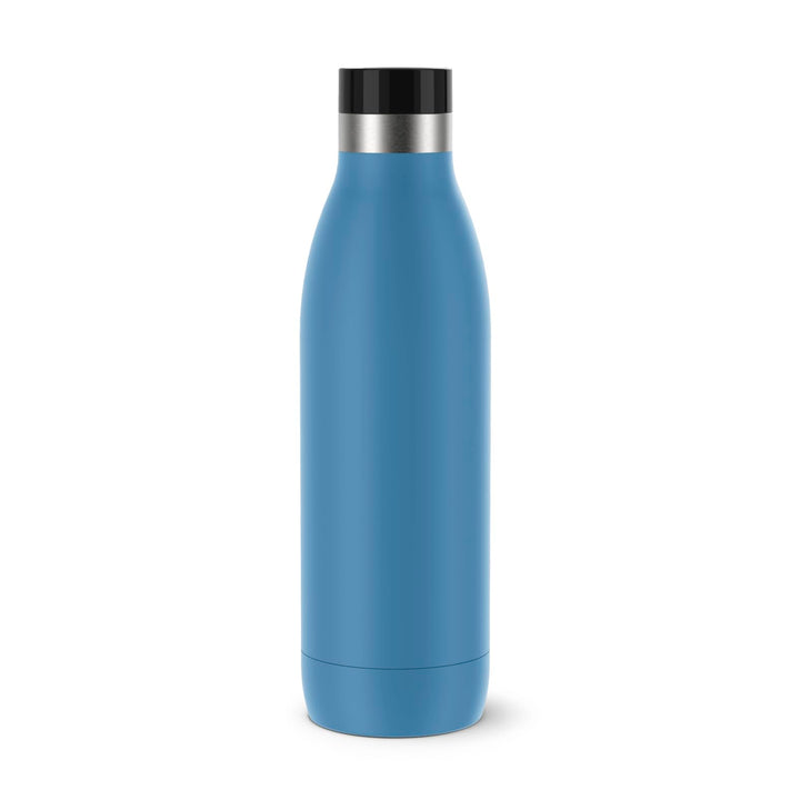 Emsa Bludrop Isolier-Trinkflasche, 0,7 Liter, 100% dicht, Quick-Press Verschluss, Ergonomischer 360°