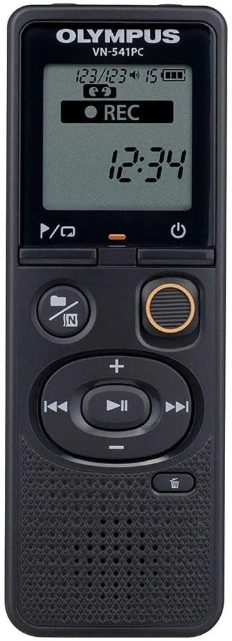 Olympus VN-541 PC hochwertiges digitales Diktiergerät mit omnidirektionalem Mikrofon, One-Touch-Aufn