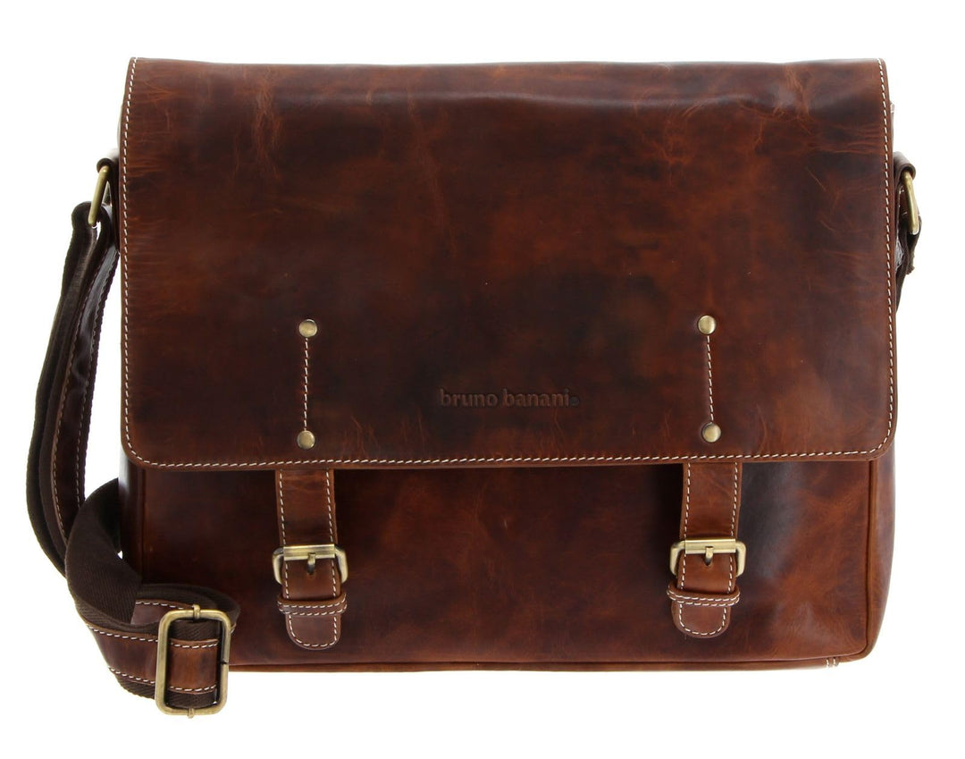Bruno Banani Umhängetasche Jupiter Cognac echt Leder Herren, Damen - 020250