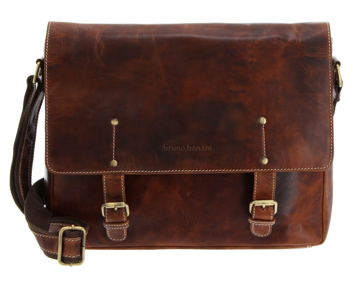 Bruno Banani Umhängetasche Jupiter Cognac echt Leder Herren, Damen - 020250