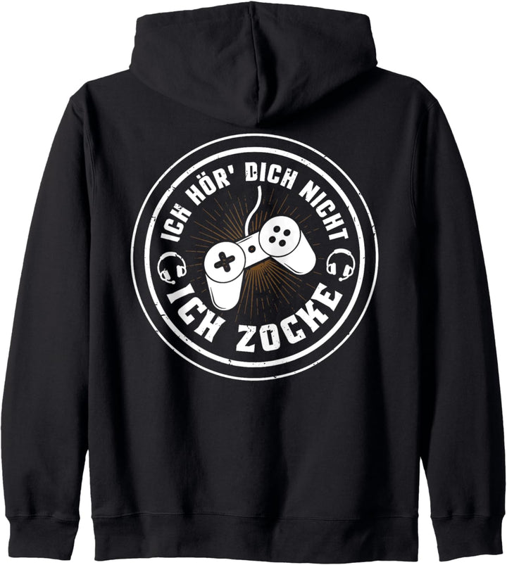 Ich hör dich nicht ich zocke Gamer Gaming Zocker Kapuzenjacke